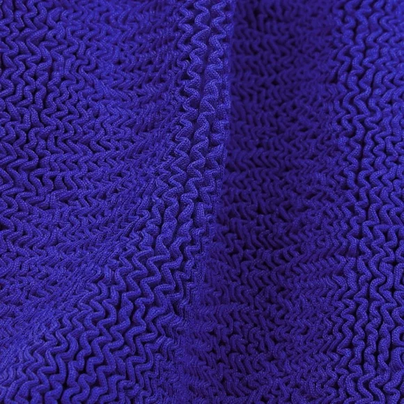 New Hunza G Pamela Royal Blue Swimsuit Crinkle Monokini One Piece Rare Stretchy - Picture 4 of 13